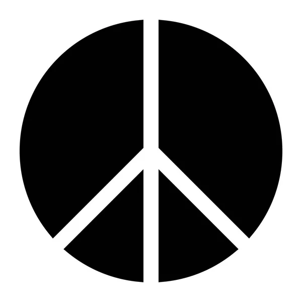 Піктограма Символу Миру Чорні Прості Сегментовані Форми Ізольовані Векторні Ілюстрації — стоковий вектор