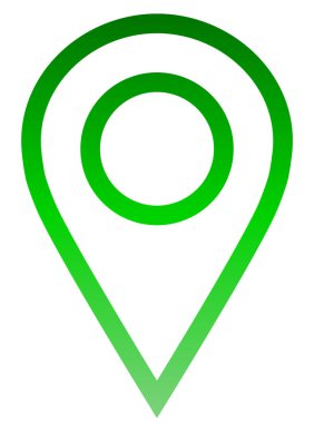 PIN noktası - yeşil degrade özetlenen, izole - vektör çizim