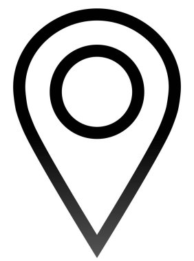 PIN noktası - siyah degrade özetlenen, izole - vektör çizim