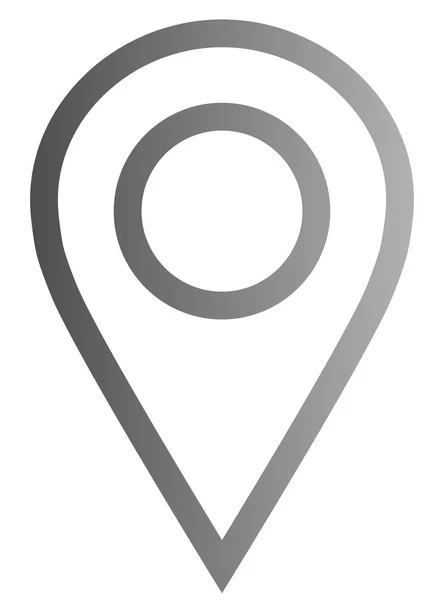 Pin Point Middellange Grijze Verloop Geschetst Geïsoleerd Vectorillustratie — Stockvector