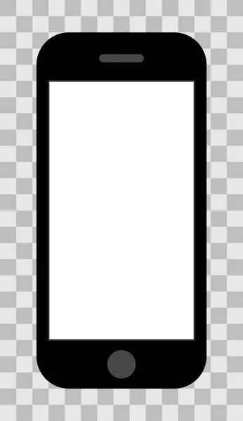 Smartphone Ikon Fekete Kapcsolva Fehér Képernyő Elszigetelt Vektor Illusztráció — Stock Vector