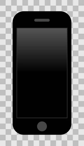 Smartphone Ikon Fekete Kikapcsolt Színátmenet Fekete Képernyő Elszigetelt Vektor Illusztráció — Stock Vector