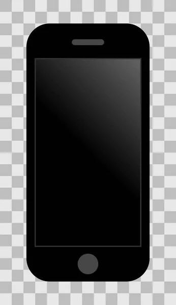 Smartphone Icon Black Turned Black Gradient Screen Isolated Vector Illustration — Stock Vector
