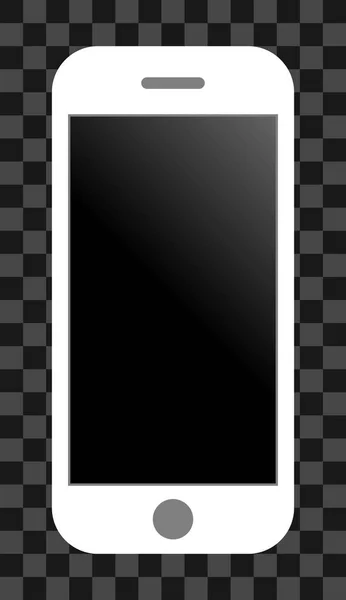 Smartphone Ikon Fehér Kikapcsolt Színátmenet Fekete Képernyő Elszigetelt Vektor Illusztráció — Stock Vector