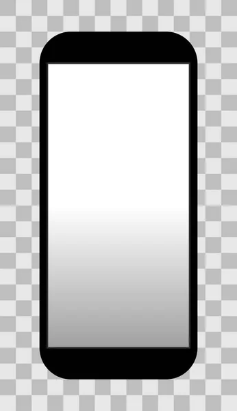 Smartphone Ikon Fekete Kapcsolva Fehér Színátmenetes Képernyő Elszigetelt Vektor Illusztráció — Stock Vector