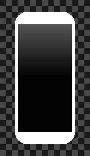 Icono Del Teléfono Inteligente Blanco Con Pantalla Gradiente Negro Apagado — Vector de stock