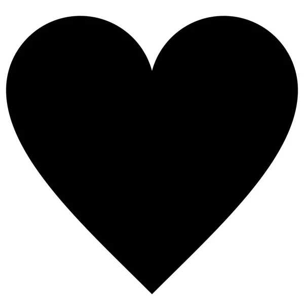 Herz Symbol Symbol Schwarz Einfach Isoliert Vektorillustration — Stockvektor