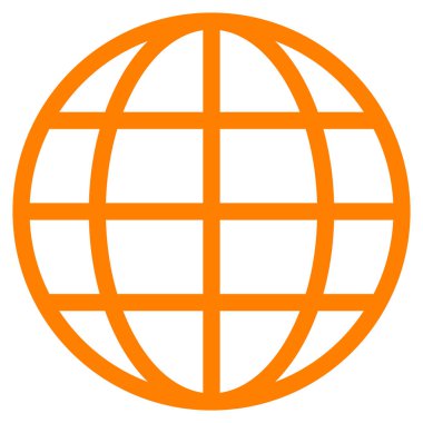 Sembol simge - turuncu basit, izole - vektör çizim