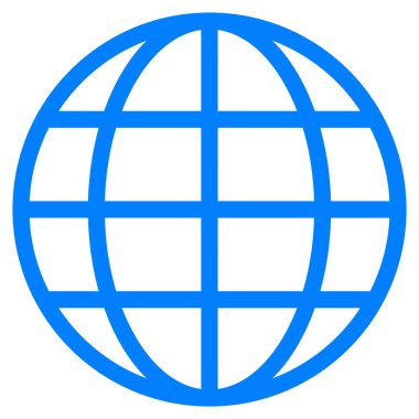 Sembol simge - mavi basit, izole - vektör çizim