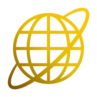 Orbit - kırmızı degrade, sembol simge vektör illüstrasyon izole -