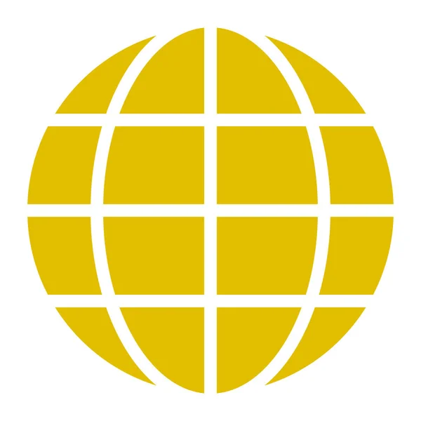 Icône Symbole Globe Rouge Simple Isolé Illustration Vectorielle — Image vectorielle