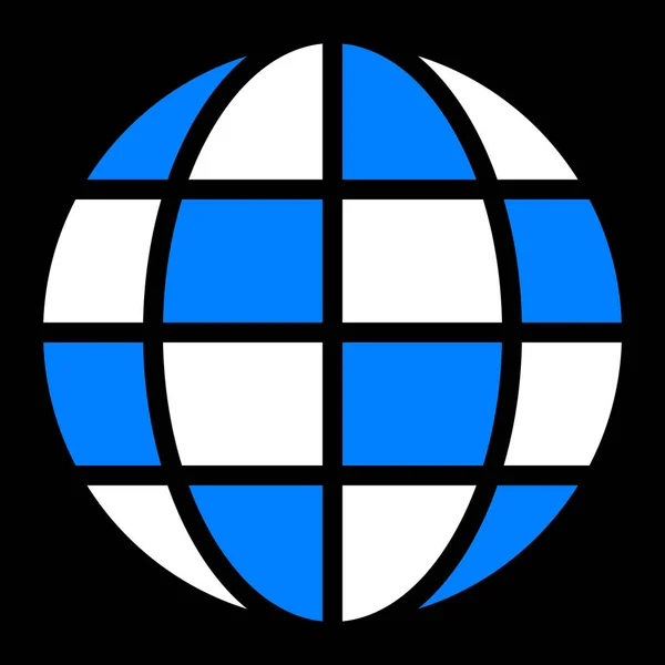 Значок Символа Глобуса Земля Простая Изолированная Векторная Иллюстрация — стоковый вектор