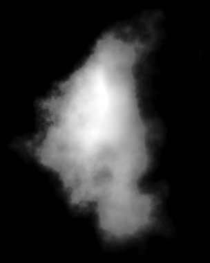 Cloud - beyaz, tek, izole siyah - 3d işleme arka plan