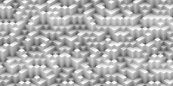 Кубики Бесшовный Фон Белый Случайно Сложенный Структуры Рендеринга — стоковое фото