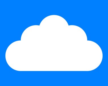 İzole bulut sembol simge - basit, beyaz - vektör çizim