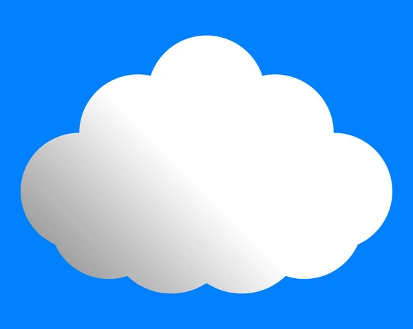 Icono Símbolo Nube Gradiente Blanco Aislado Ilustración Vectorial — Vector de stock