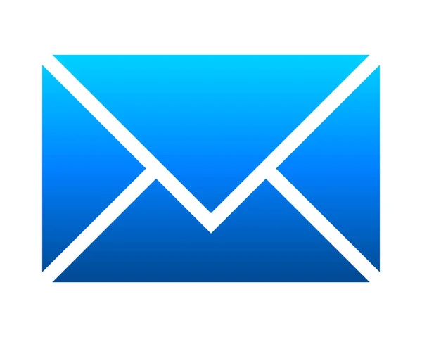 Mailsymbol Symbol Blauer Farbverlauf Isoliert Vektorillustration — Stockvektor