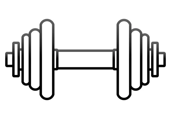 Значок Символом Веса Черный Градиент Реалистичный Контур Гантели Изолированный Векторная — стоковый вектор
