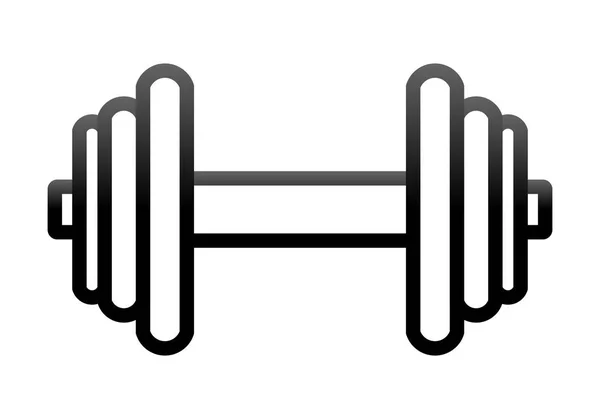 Gewichten Symbool Pictogram Zwarte Kleurovergang Realistische Halter Outline Geïsoleerd Vectorillustratie — Stockvector