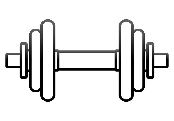 Gewichten Symbool Pictogram Zwarte Kleurovergang Realistische Halter Outline Geïsoleerd Vectorillustratie — Stockvector