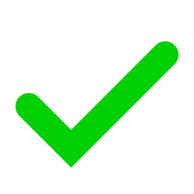 Onay işaretleri - yeşil kene simgesi basit - vektör çizim