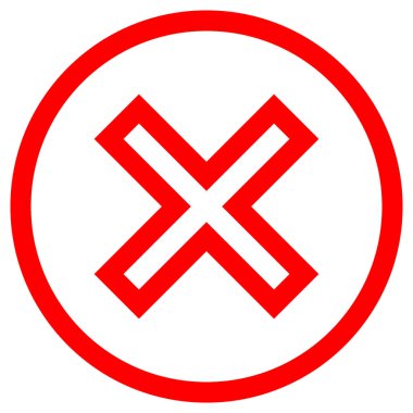 Onay işaretleri - Kızıl Haç kutsal kişilerin resmi daire anahat içinde - illüstrasyon vektör