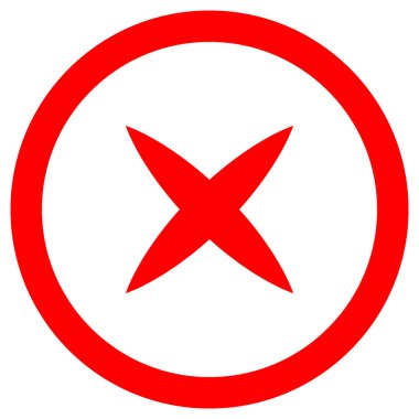 Onay işaretleri - Kızıl Haç kutsal kişilerin resmi daire içinde - illüstrasyon vektör