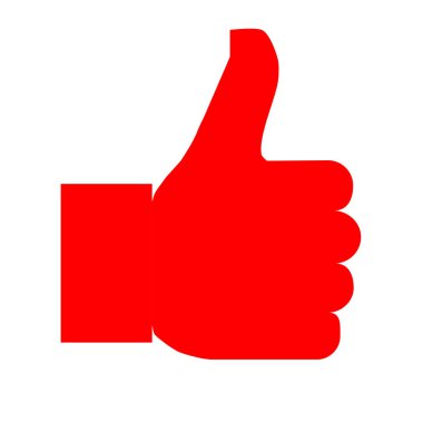 Sembol simge gibi - kırmızı basit, illüstrasyon izole - vektör