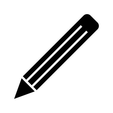 Kalem simgesi simgesi - siyah basit, izole - vektör