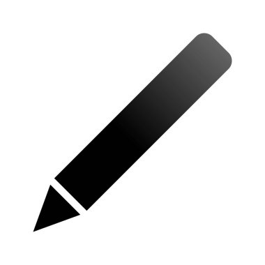 Kalem simgesi simgesi - siyah degrade, izole - vektör