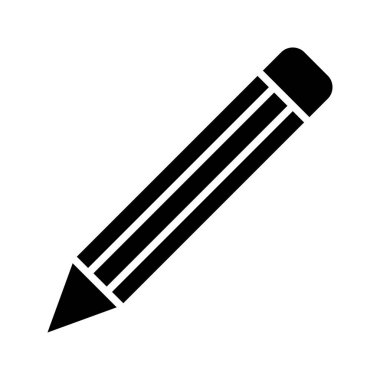 Kalem simgesi simgesi - siyah basit, izole - vektör