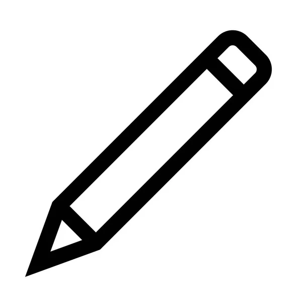 Tužka symbol ikonu - černá jednoduchou osnovu, izolované - vektor — Stockový vektor