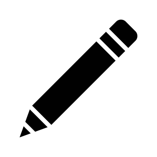 Icona simbolo matita - nero semplice, isolato - vettore — Vettoriale Stock