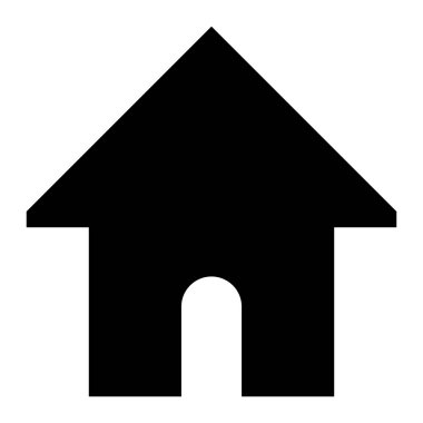 Ana sayfa sembol simge - siyah basit, izole - vektör