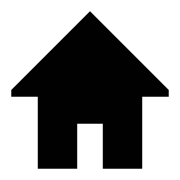 Icône du symbole de la maison - noir simple, isolé - vecteur — Image vectorielle