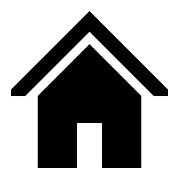 Icona Home symbol - nero semplice, isolato - vettore — Vettoriale Stock
