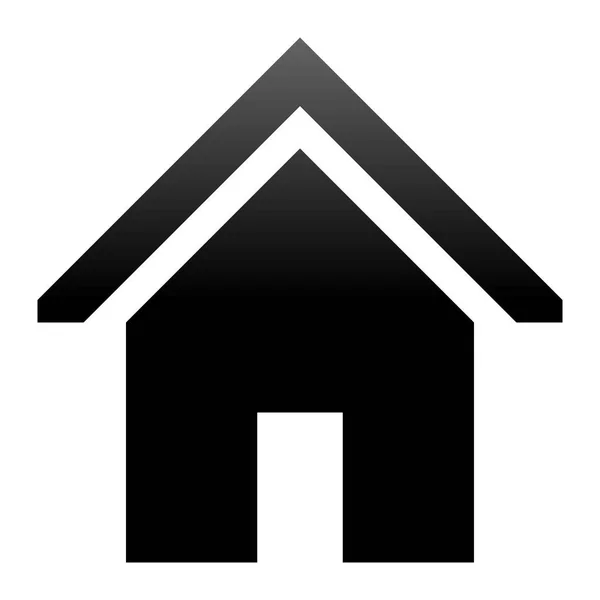 Icône du symbole d'accueil - dégradé noir, isolé - vecteur — Image vectorielle
