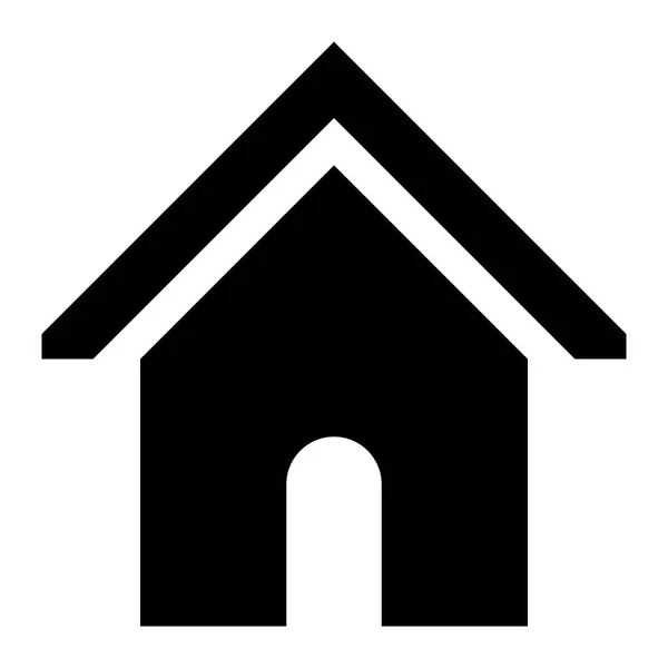 Icône du symbole de la maison - noir simple, isolé - vecteur — Image vectorielle