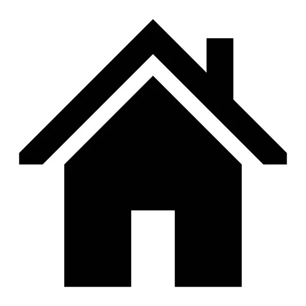 Icona Home symbol - nero semplice, isolato - vettore — Vettoriale Stock