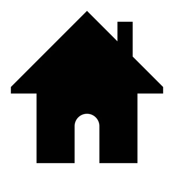 Home Symbol Symbol - schwarz einfach, isoliert - Vektor — Stockvektor