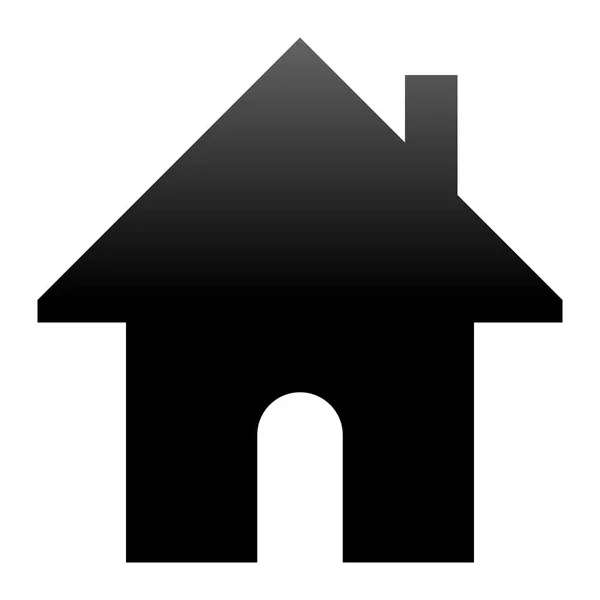 Domácí symbol ikonu - černé přechodu, izolované - vektorové — Stockový vektor