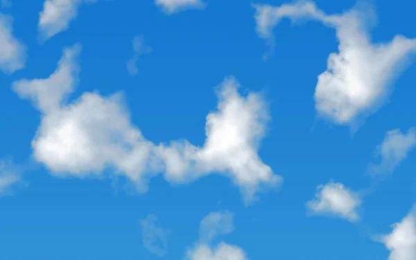 Bewölkt blauer Himmel - weiße Wolken — Stockfoto