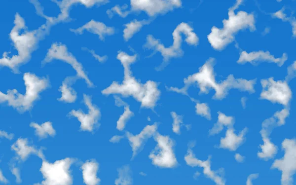 Cloudy blue sky - white clouds — Stock Photo, Image