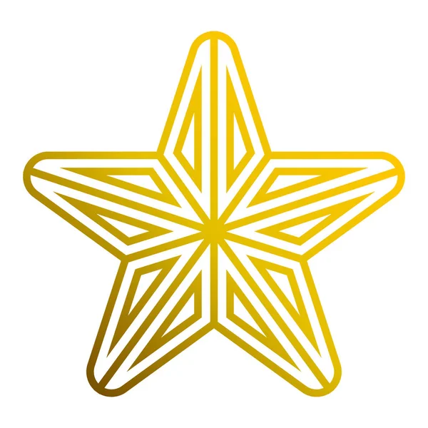 Ícone de símbolo de estrela - contorno gradiente dourado, 5 pontas arredondadas, i —  Vetores de Stock