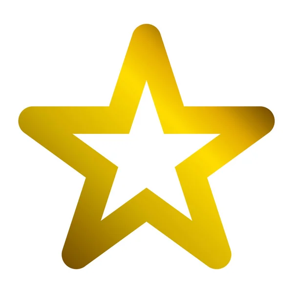 Symbol gwiazdy gradient puste ikony - złote, 5 wskazał zaokrąglone, jest — Wektor stockowy