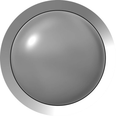 Web düğme 3d - gri parlak metal çerçeve ile gerçekçi