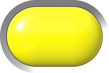 Web düğme 3d - sarı parlak metal çerçeve ile kolay t gerçekçi