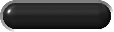 Web düğme 3d - siyah parlak metal çerçeve, kolay ile gerçekçi