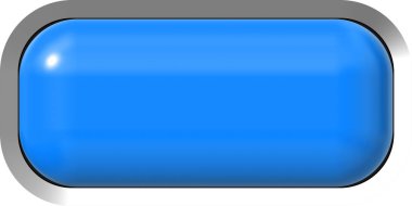 Web düğme 3d - mavi parlak metal çerçeve, kolay ile gerçekçi 
