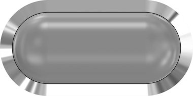 Web düğme 3d - gri parlak metal çerçeve, kolay ile gerçekçi 